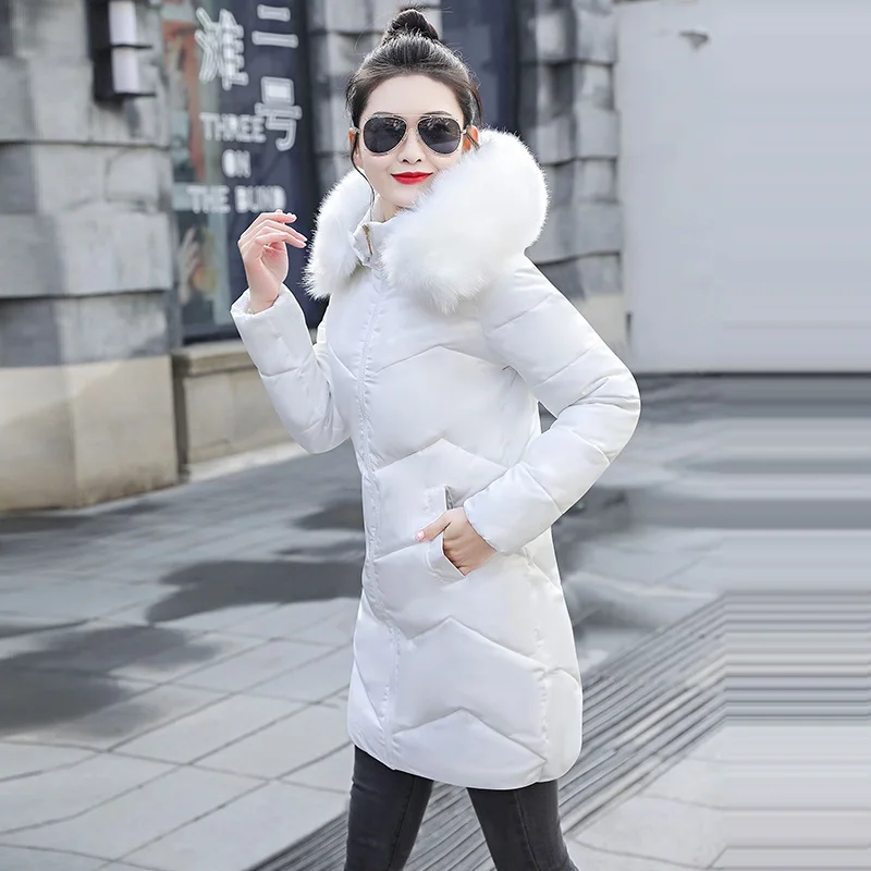 Winter Jacket Women Plus size 7XL Parka New 2023 Hooded Long Female Coat Office Lady Warm Down Jacket Fake Fur Winter Coat Women