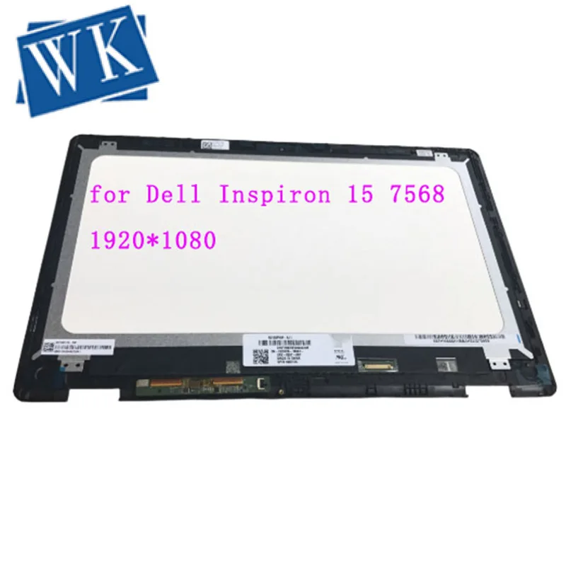 

Pantalla táctil LCD de 15,6 pulgadas para for Dell Inspiron 15 7568, 7558 2 en 1, P55F, P55F002, K5M5M, 0K5M5M, 1920x1080, FHD