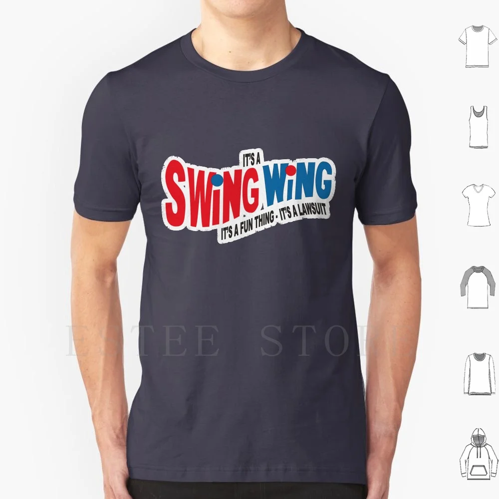 It's A Swing Wing , It's A Fun Thing T Shirt DIY Big Size 100% Cotton 1960s Crazy Dangerous Funny Retro Swing Toys Wierd Wing