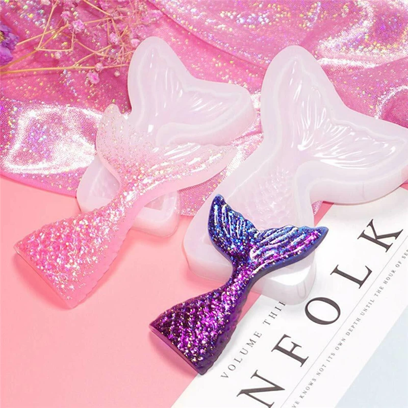 3D Mermaid Tail Mold Fondant Mould Silicone DIY Chocolate Cake Baking Mould Tool Decor Fondant Soap Molds