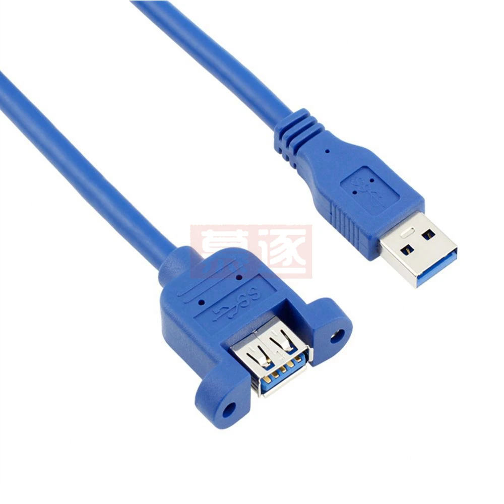 สายUSB 3.0 ส่วนขยายชายหญิงExtenderสายไฟสายคู่สกรู 0.3M 0.6M 1M 1.5M 3M 5M