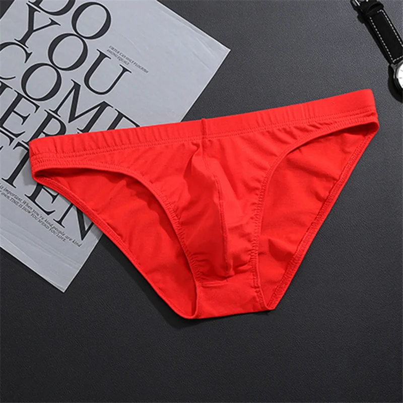 Men\'s Underwear Solid Color Summer Cotton Underpants Male Shorts Sexy Briefs Big Size Seamless Man Panties For Men