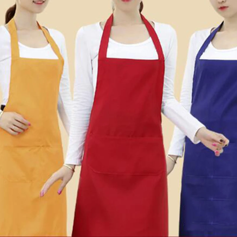 Pure Color Sleeveless Apron Cooking Waiter Cafe Shop Home Kitchen Household Cleaning Apron Woman Men Chef BBQ Hairdresser Aprons