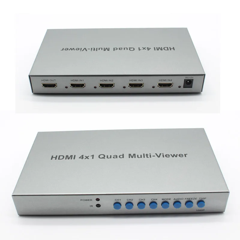 

HDMI 4x1 Quad Multi-viewer Switcher PIP Support Seamless Switch HD Video Splitter Compliant Divider Video Converter