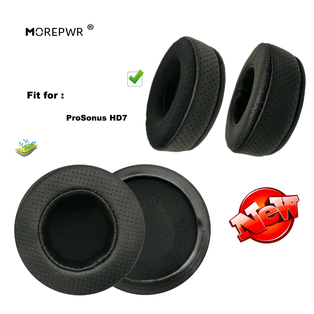 

Morepwr New upgrade Replacement Ear Pads for ProSonus HD7 Headset Parts Leather Cushion Velvet Earmuff Headset Sleeve