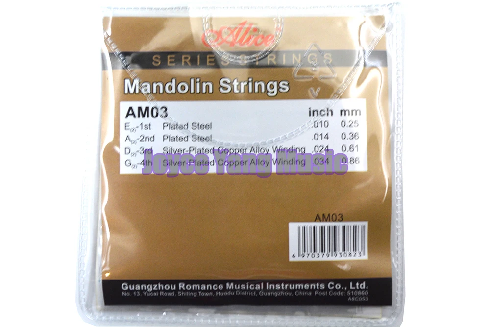 Alice AM03 Mandolin Strings Plated Steel&Silver Plated Strings 1st-4th 010-034 Free Shipping Wholesales