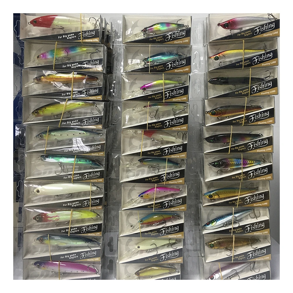 Mixed Lots of 30pcs 8cm 9cm 11cm Minnow Pencil Hard Fishing Lures Multi Colors