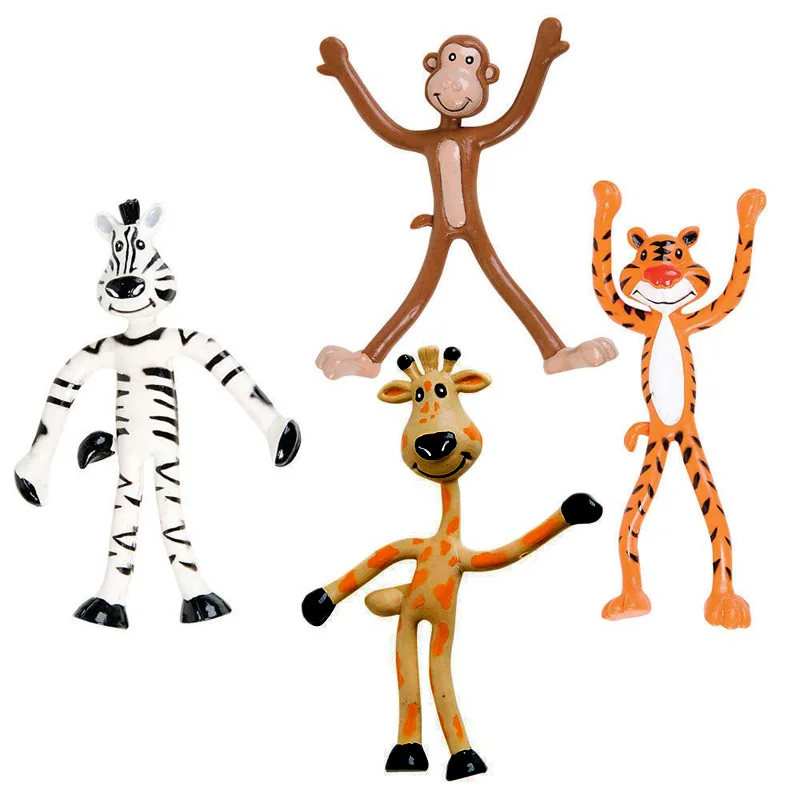 Funny Decompression Tricky Children's Toy Novelty Wire Animal Sika Deer Zebra Monkey Distorted Deformation Doll Gift Fidget Toys