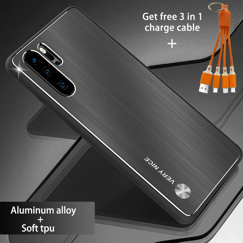 New Aluminum Alloy Anti-scratch Case For Huawei P30 P30pro P40 P40pro P40proplus P50 P50pro Thin Metal Brushed Back Cover