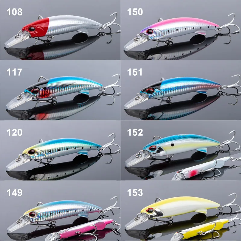 Noeby Wobbler Minnow – Sumergible 90mm/110mm agua salada - imagen 3