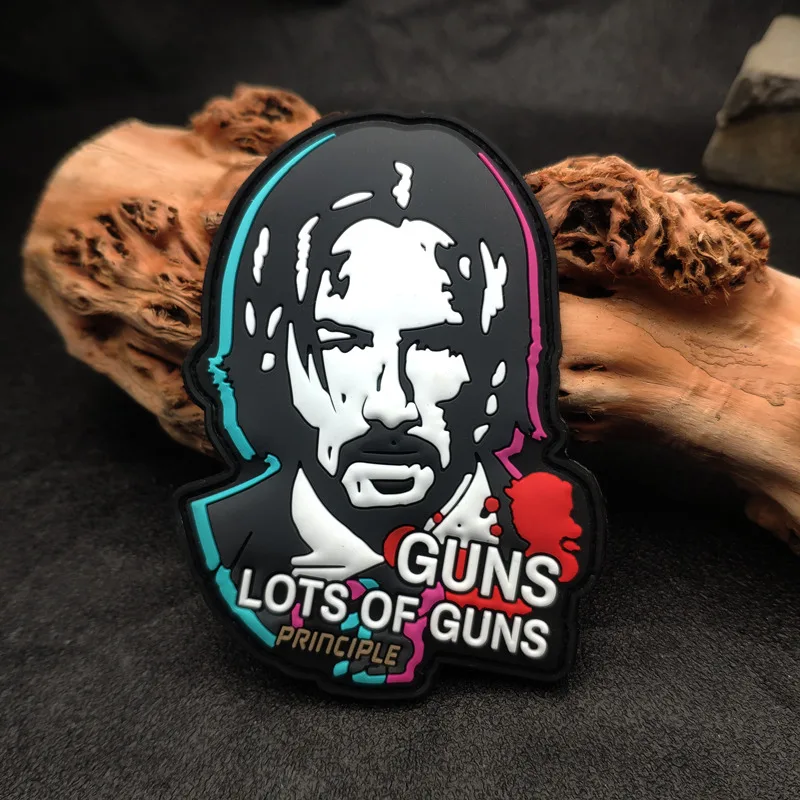 Johnwick JAOSN Mask Man 3D PVC Patch I Watching You Night Vision Guns Tactical Armband Badges For Clothes Backpack Vest Decor