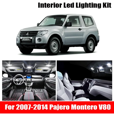14 шт., Автомобильные светодиодные лампы для Mitsubishi Pajero Montero V80 2007-2014