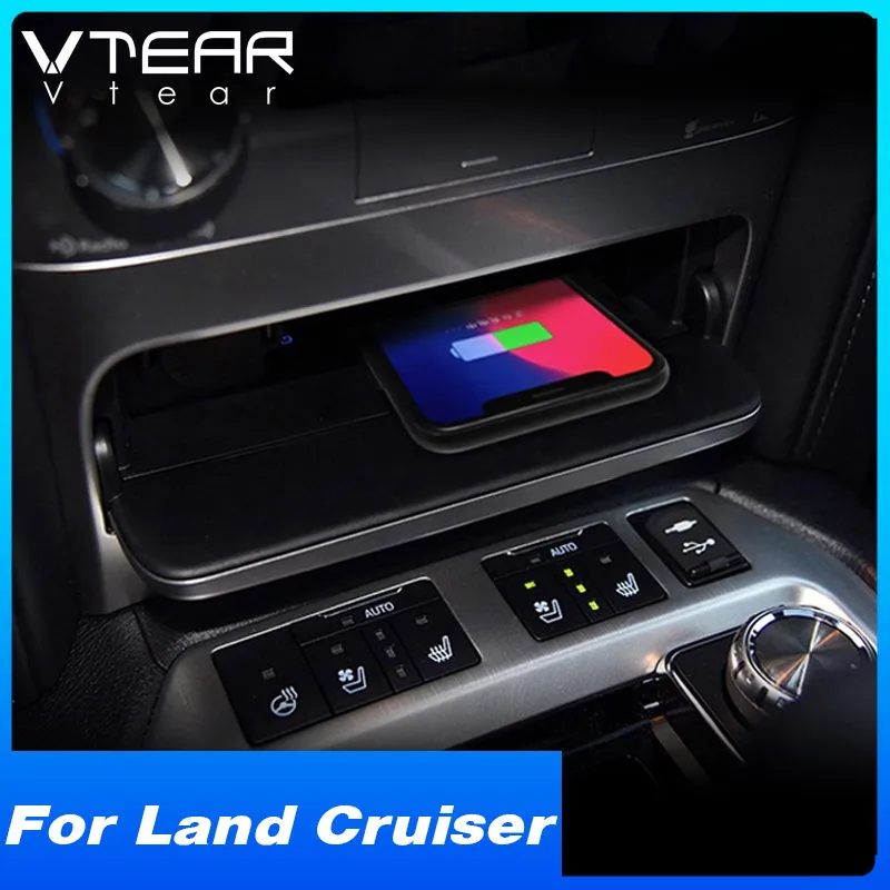 Car Wireless Charger For Toyota Land Cruiser 200 2016-2020 Fast Cell phone Charging Plate Adapter Interior Modification Product