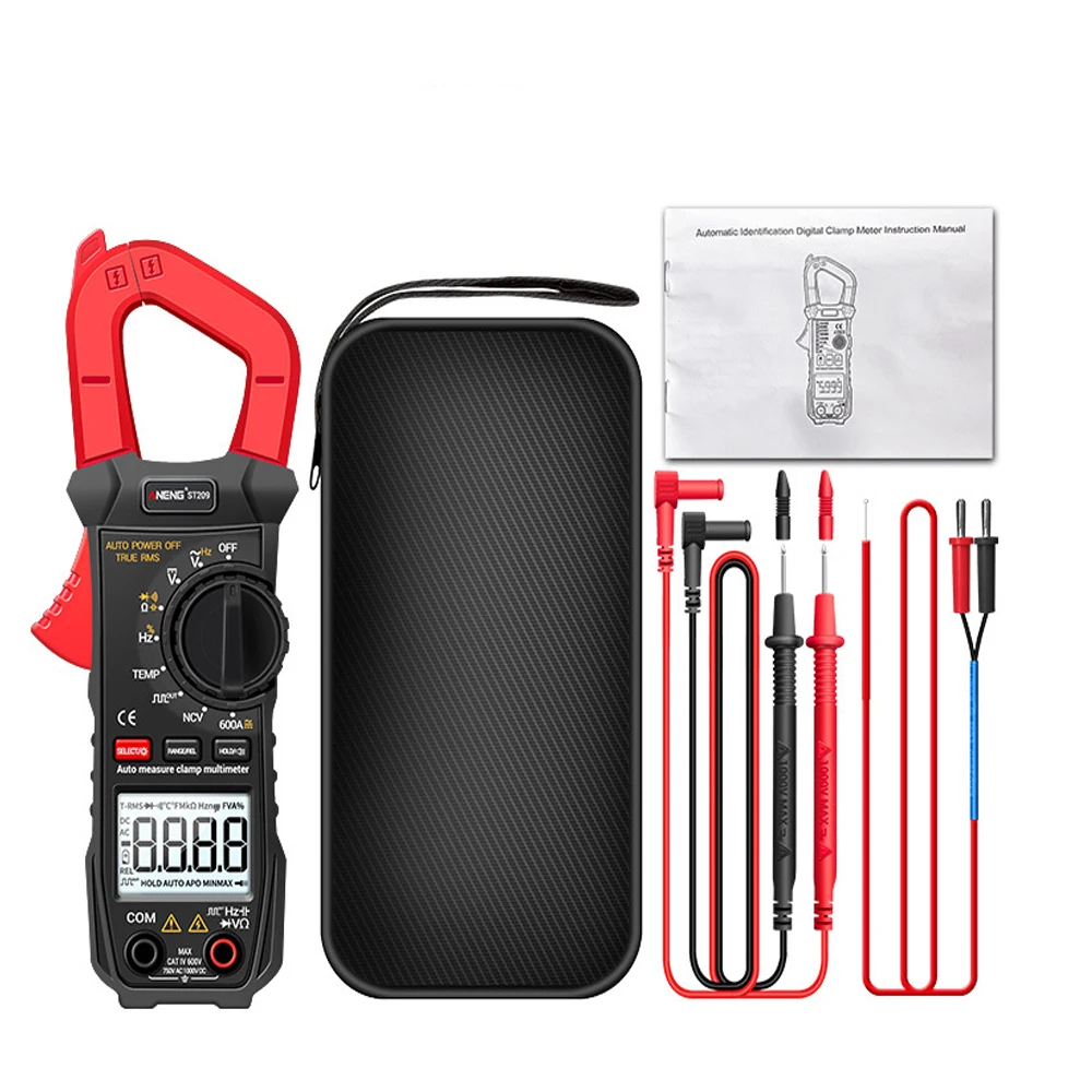 

ST209 Digital Multimeter Voltmeter Ammeter Clamp Meter 6000 counts True RMS Amp DC/AC Current Clamp tester Meters 400v