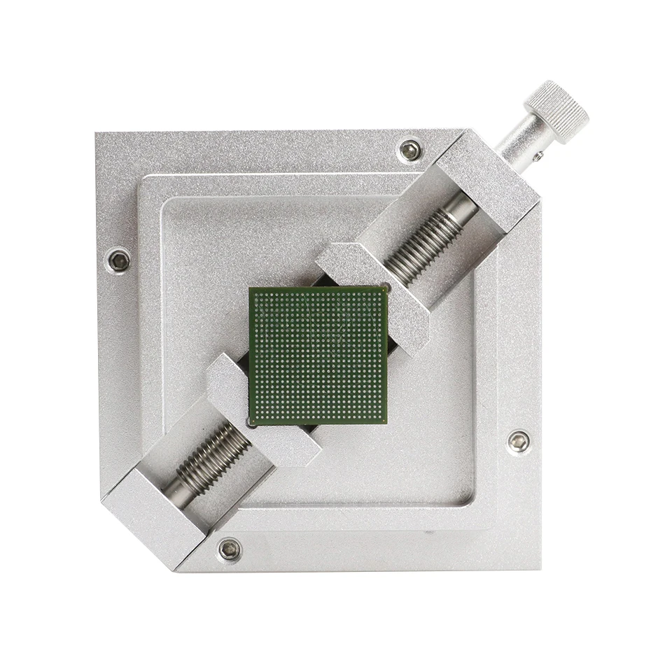 Aluminum alloy 90MM Silver BGA Reballing Station with Allen key For PCB Chip Soldering Rework Repair For PCB Chip Soldering Rewo