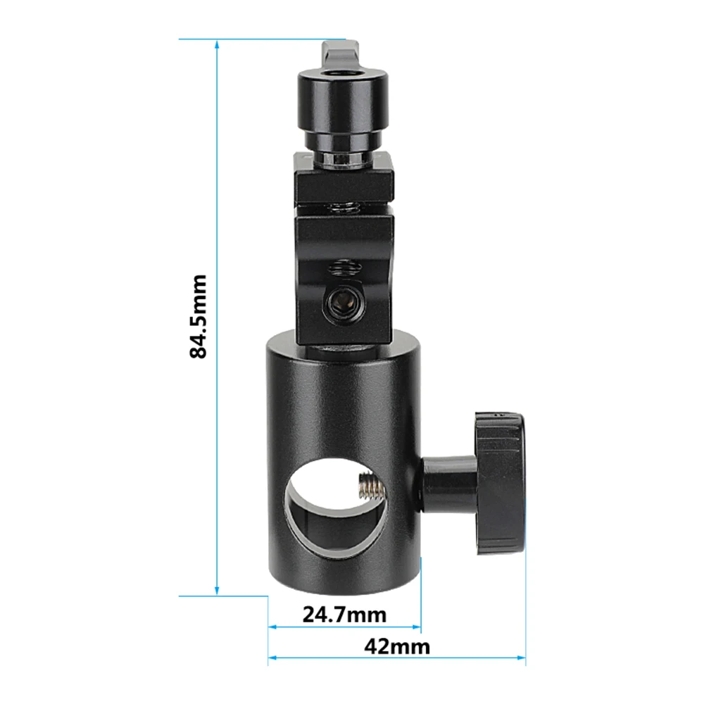 CAMVATE-Cabeça Stand Light com Standard, único Rod Holder, braçadeira, 1/4 "-20 Rosca Parafusos, 16mm, 15mm Rod Montagem
