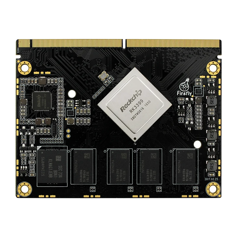 Carte PC industrielle RK3399 Core-3399J, A72, + A53, Six cœurs, 64 bits, 2.0GHz, prend en charge plusieurs OS, Ubuntu, Android, 2 go + 16 go