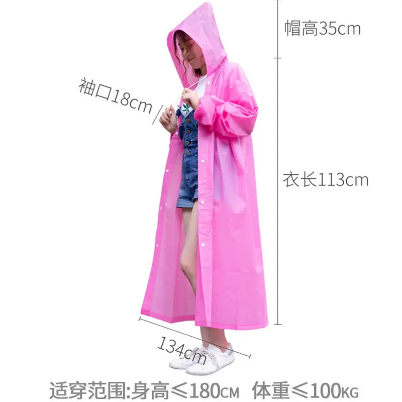 Adult Transparent Raincoat Jumpsuit For Men Women Poncho Outdoor Equipment Essential Travel Outdoor Sports Tool Rain Armor E0963