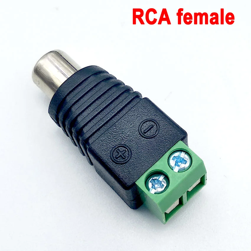 Earphone Audio Jack 3.5mm Connector Stereo Adapter Male Female RCA Audio Mono Channel Plug to Screw Terminal Mono Channel Plug