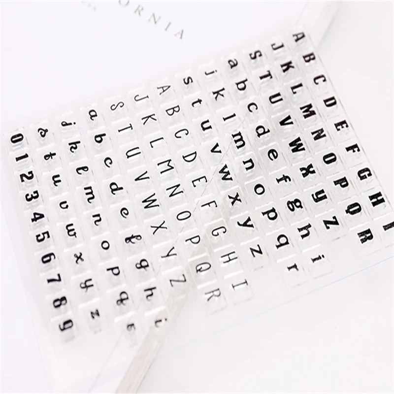 1Pcs Classic PVC silicone stamp transparent English letters Alphabet office supplies Rubber stamp Clear Scrapbooking Stationery