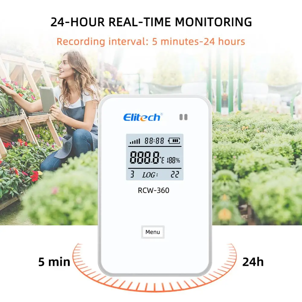 RCW-360 digital temperature&humidity Data Logger 2G/4G/WIFI connection 24h monitoring for vaccine storage cold storage breeding