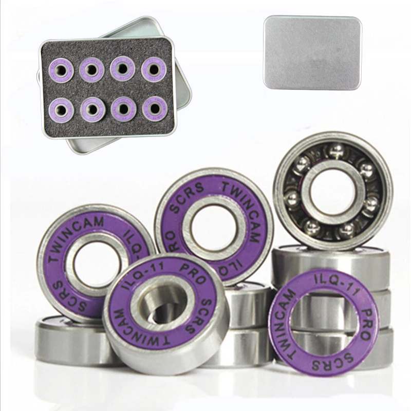 16 PCS/set ILQ-11 Skating Bearing Deep Groove 608ZZ 8X22X7mm Chrome Steel Sepatu Bantalan ABEC-11 Slalom Geser