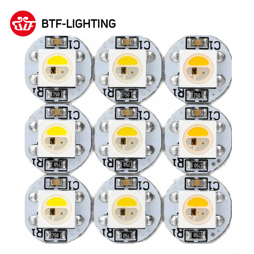 100 Pcs SK6812 RGBW SMD puces lumineuses, panneau dissipateur de chaleur 10mm x 3mm WS2812B LED IC WS2813 IC RGB lumières noir blanc PCB DC5V