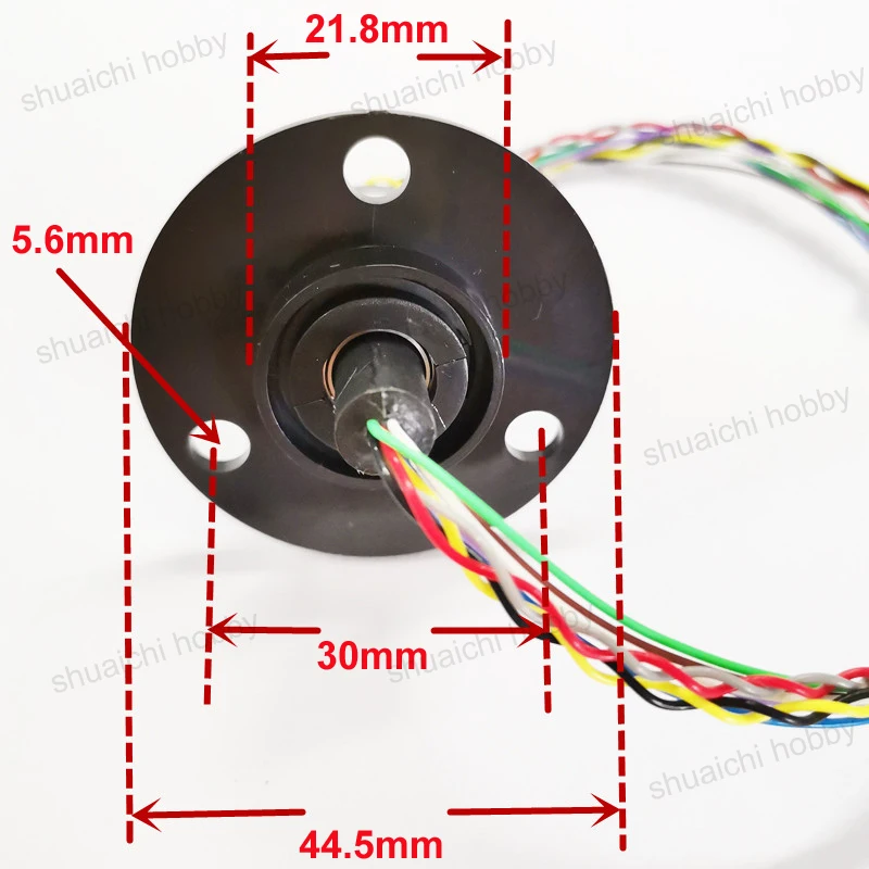 1PC 2A 10 Channels Wires Capsule Slip Ring Cap Slipring Rotary Conductive Joint Connector Electric Collect Ring for DIY RC Drone