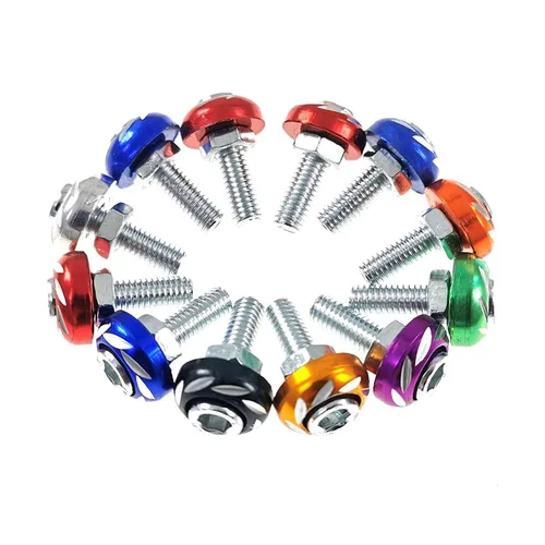 Tornillos universales para marco de matrícula, tornillos para coche, camión, tornillos para matrícula roja, 4 Uds.