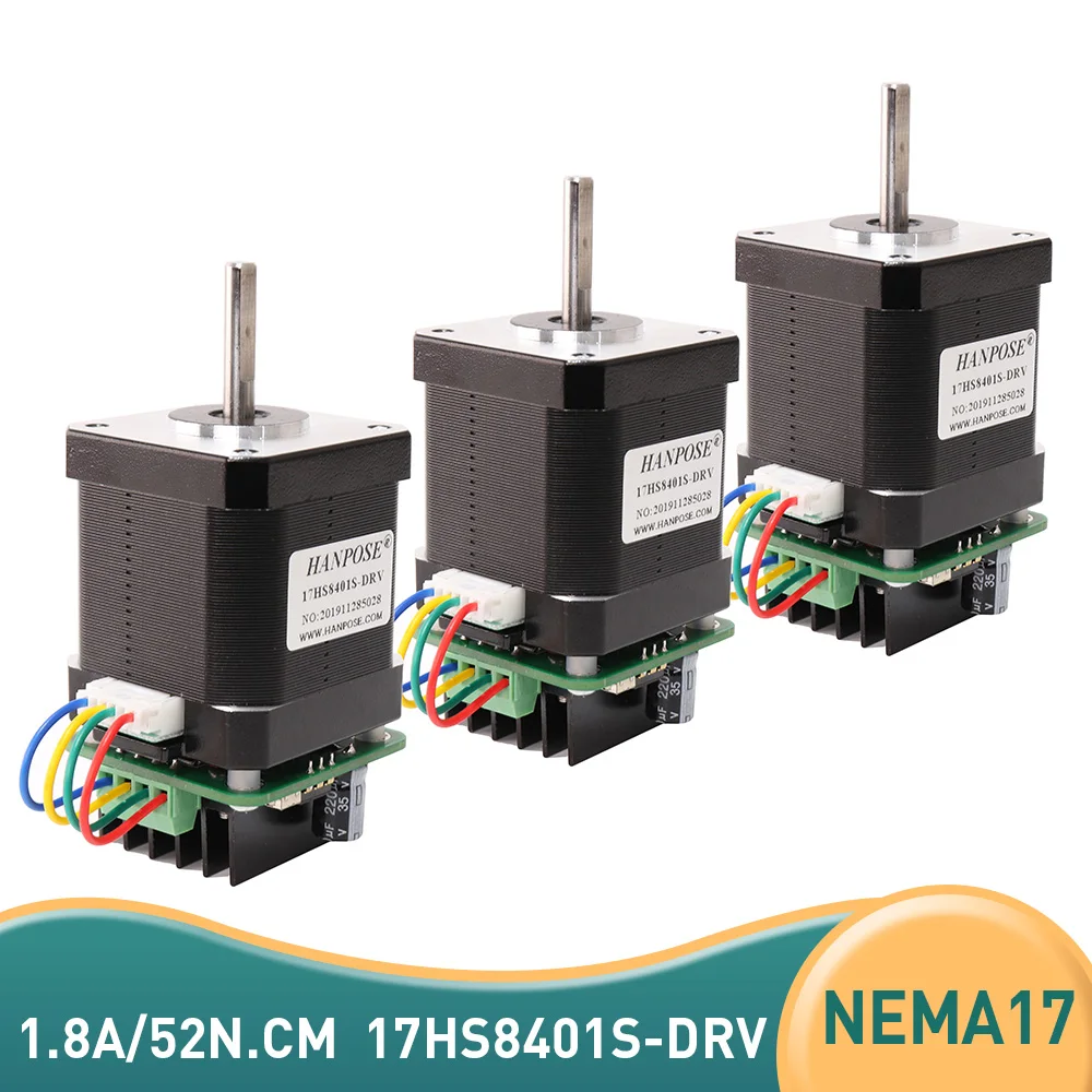 3PCS Nema17 Integrated Machine Motor 17HS8401S-DRV 42 Stepping Motor Driver Integrated Machine Control Board  For CNC Milling