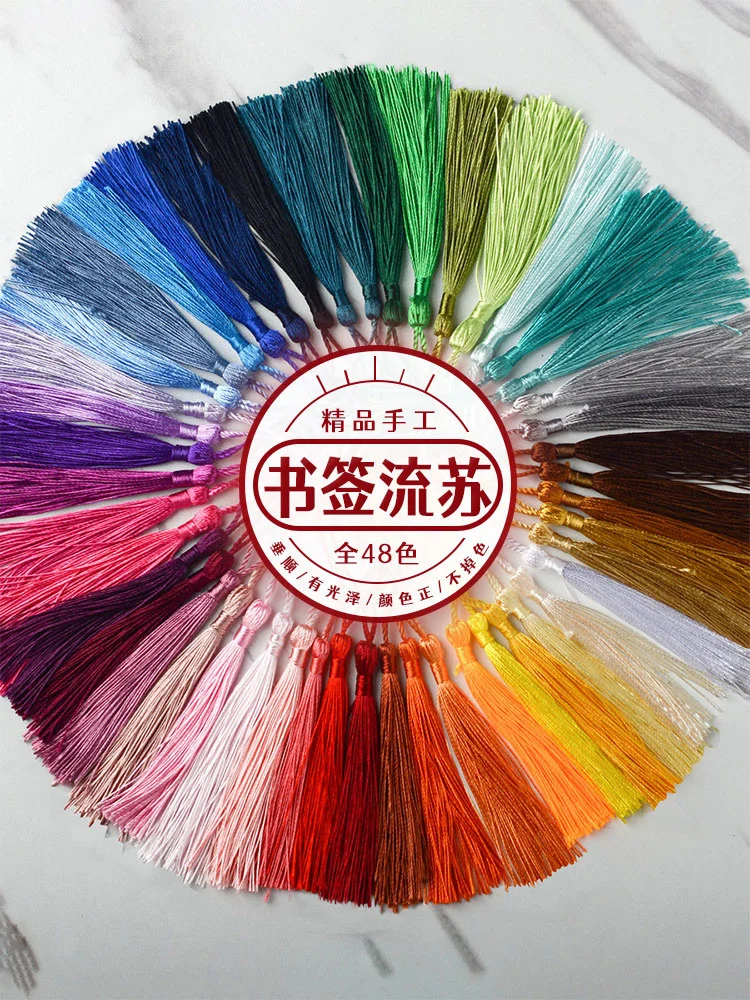 10-30 Uds. De flecos de borlas de seda de poliéster, flecos embellecedores para coser cortinas, accesorios para manualidades DIY, accesorios para hacer joyas