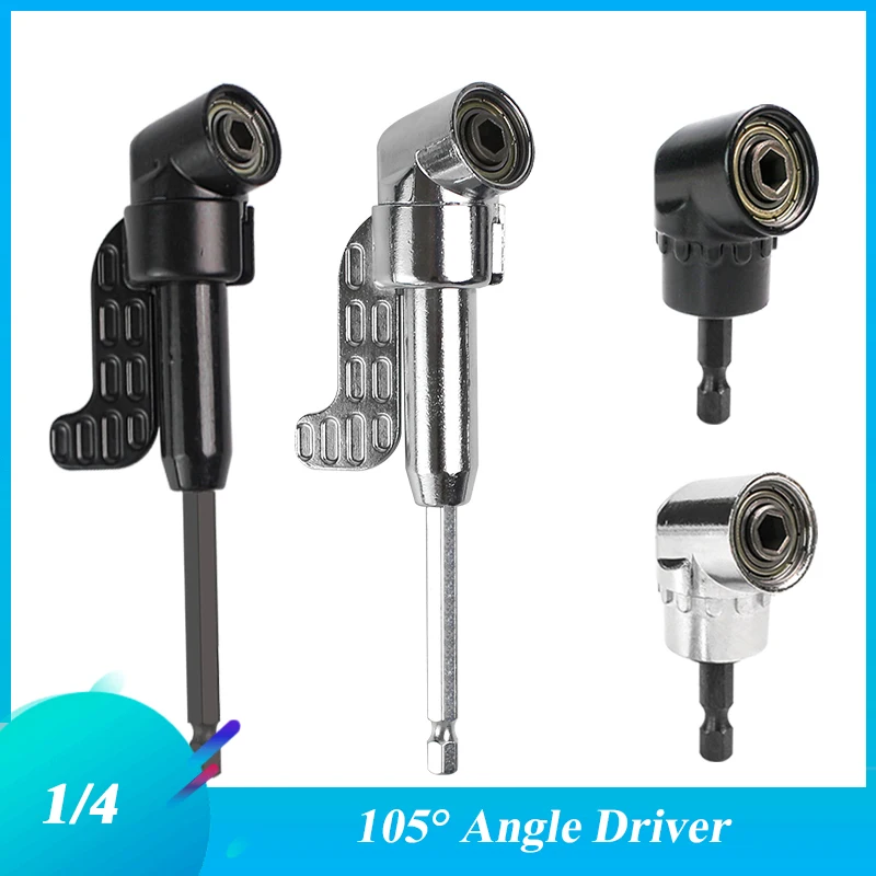 105 Degree Angle Screwdriver Set Socket Holder 1/4inch Hex Bit Socket Bit Angle Screw Driver Tool Adapter Adjustable Bits Drill