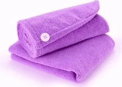 Absorbent Microfiber Towel Turban Hair-Drying Quick Dry Shower Caps Bathrobe Hat Hair Wraps For Women Random Color 21*51cm