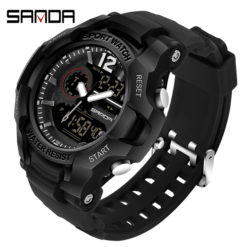 

Fashion Sanda Clock Digital Watch Men Waterproof Watches Led Shock Electronic Military Sports Male Wristwatches Relogio Reloj