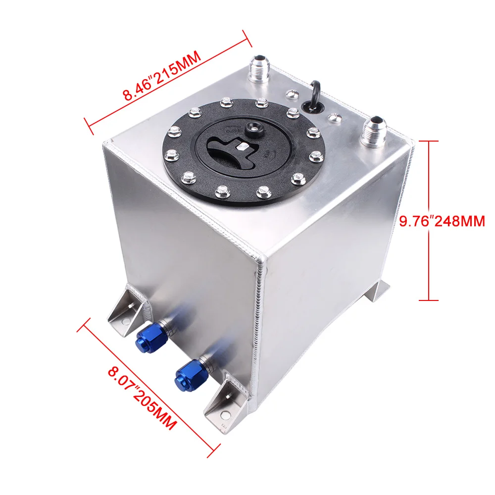 RASTP — алюминиевый, серебристый или черный, высокопроизводительный алюминиевый топливный бак с заготовкой на 10 л, подача топлива RS-OCC032