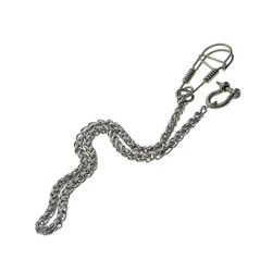 Stainless steel wheat snake wallet jean trousers biker chains  D shackle connector wire wrapped  hand made spring hook