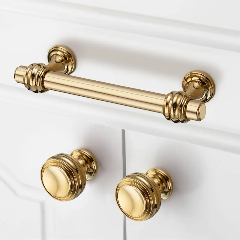 

American PVD Zinc Alloy Furniture Handles Dresser Drawer Knobs Kitchen Cabinet Pulls