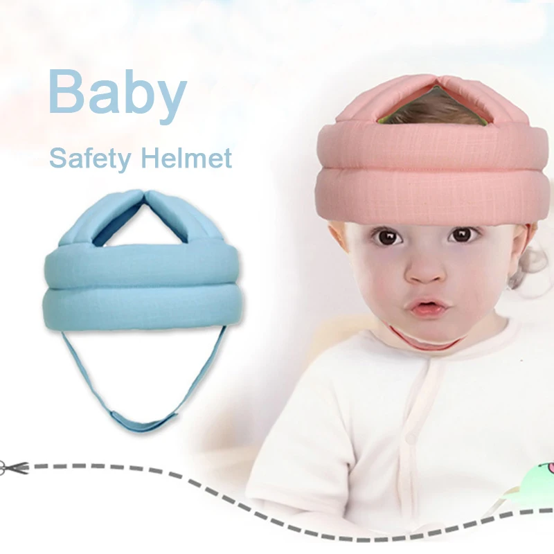 Anti-collision Cap Safety Helmet Protective Hat Anti-drop Baby Adjustable Kid Head Protection Infants Baby Toddle Soft 0-3 Years