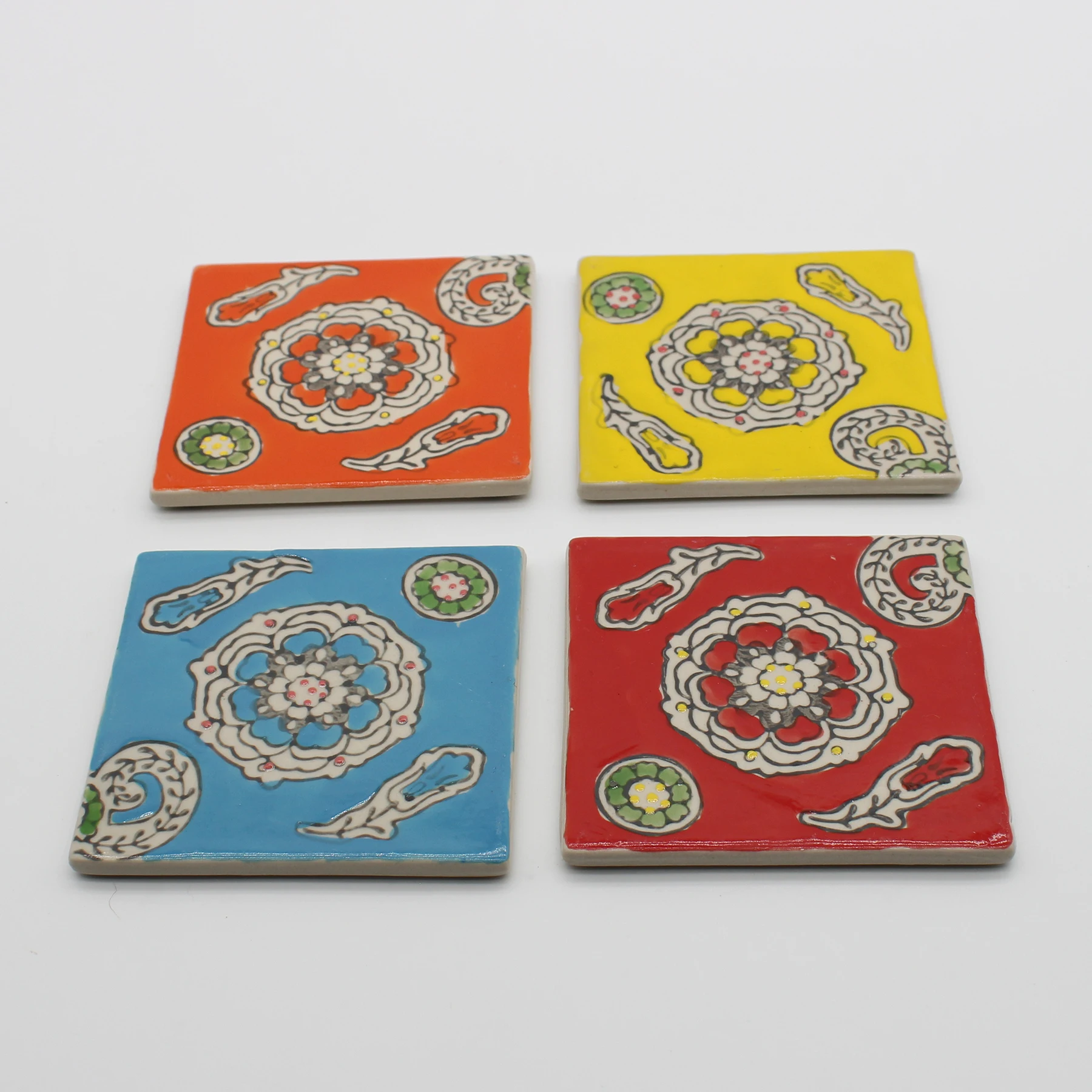 Colorful ceramic tile, ceramic coaster, home decoration