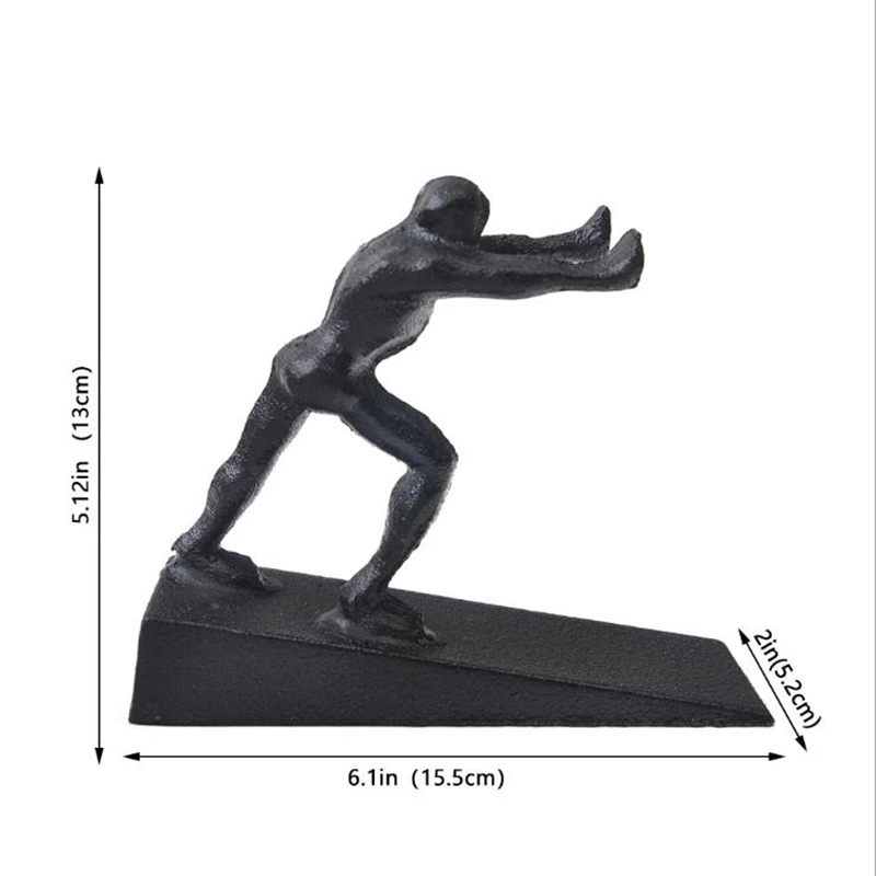 

LCH Vintage Style Iron Art Door Stopper Dog Human Status Rabbit Cat Cabinet Knob Furntire Hardware