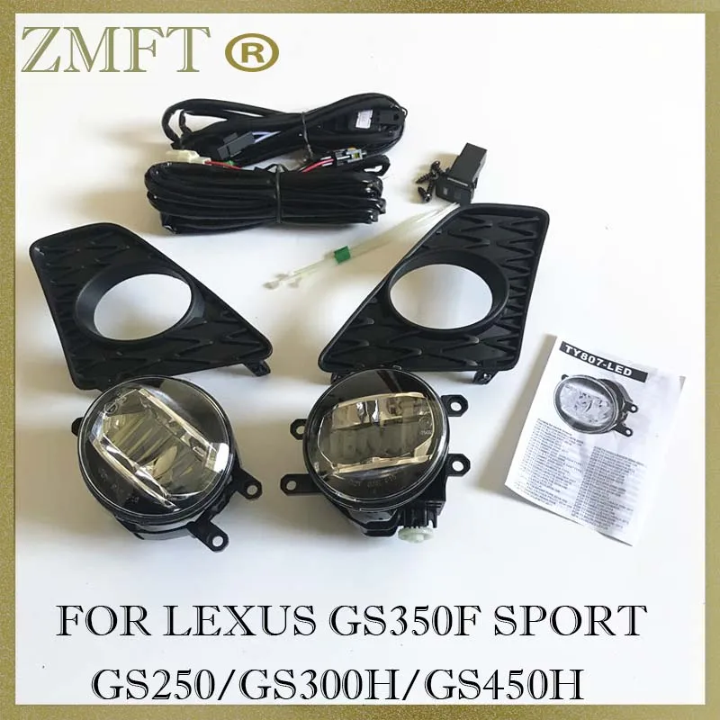 

LED Fog Light Lamp For Lexus GS250 GS350 F-Sport GS300H GS450H 2010 2011 2012 2013 2014 2015 2016 With Switch Wire Harness Set