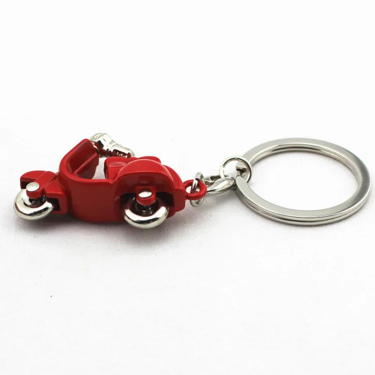 New Design Cool Mini metal Keychain Car Key Chain Key Ring Motorcycle chain Mix color pendant For Man Women Gift wholesale 17217