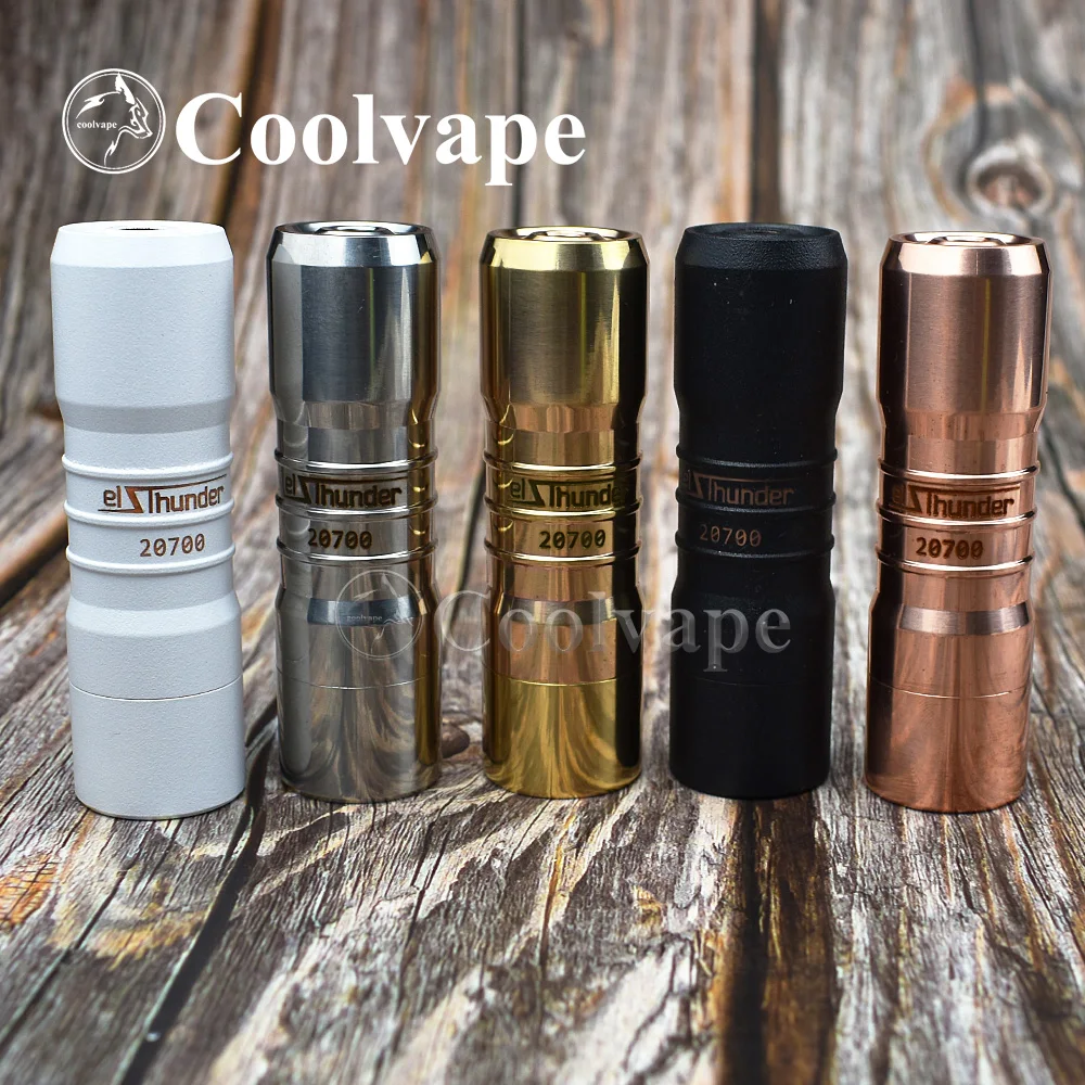 

coolvape elthunder mod 18650 20700 battery brass mechanical Mod e cigarette fit 510 thread rda atomizer vape vs vindicator mod