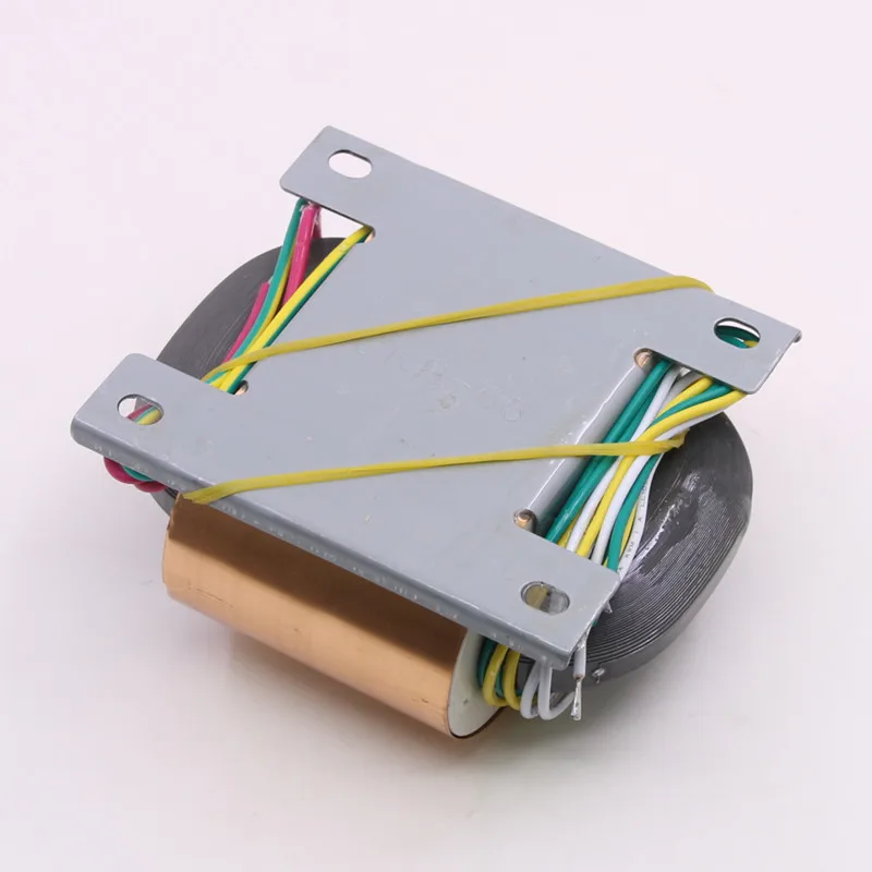 Катушка из чистой меди, 80 Вт, двойной 12 В, одиночный силовой трансформатор 15 В, 80 ВА, аудио R-сердечник, трансформатор