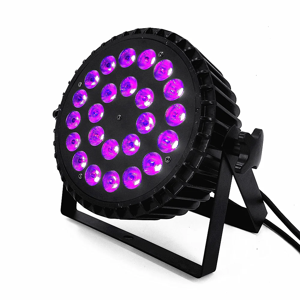 dj Par lights 24x18W RGBWA UV 6in1 led Stage light RGBW 4in1 wash light  led Strobe light Using silent fan Aluminum shell