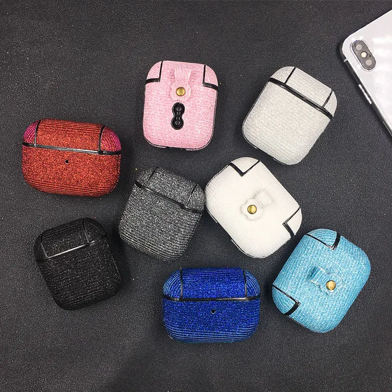 Luxury Glitter Bling Shiny Earphone Case For Apple Airpods Pro Bluetooth Wireless Cover For Air Pods 1 2 Protective Hard Cases