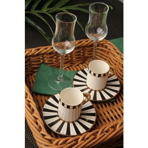 6 piece (2 People) coffee Cup Presentation Set Tea Coffee Cups Tea Coffee Sets Tea Coffee For Trophy Turkish Tea Cup Set Glass