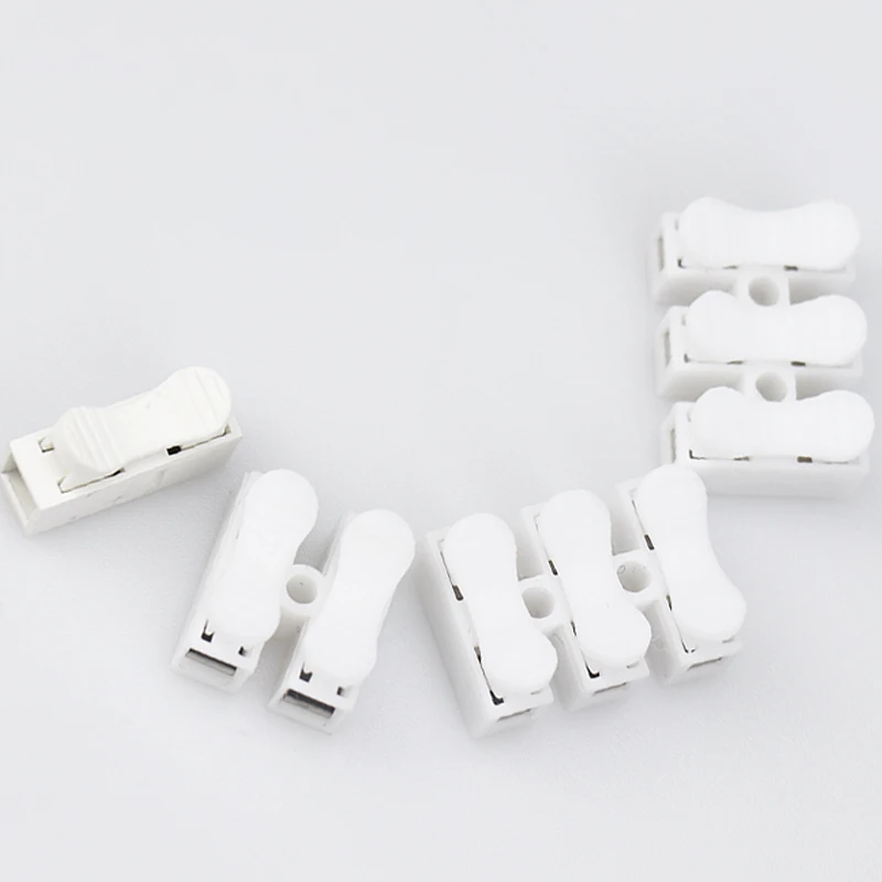 CH-2 CH-3 Spring Wire Quick Connector 10pcs/lot 2p 3p G7 Electrical Crimp Terminals Block Splice Cable Clamp Easy Fit Led Strip