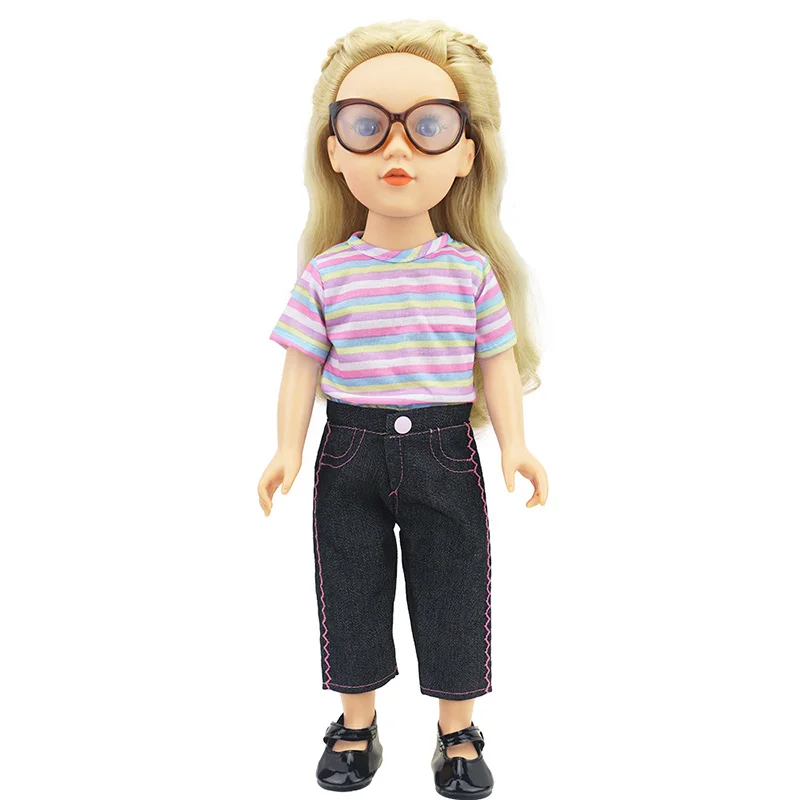Clothes for Dolls Fits 43CM Toy New Born Doll  American doll Accessories Strap suits, dresses