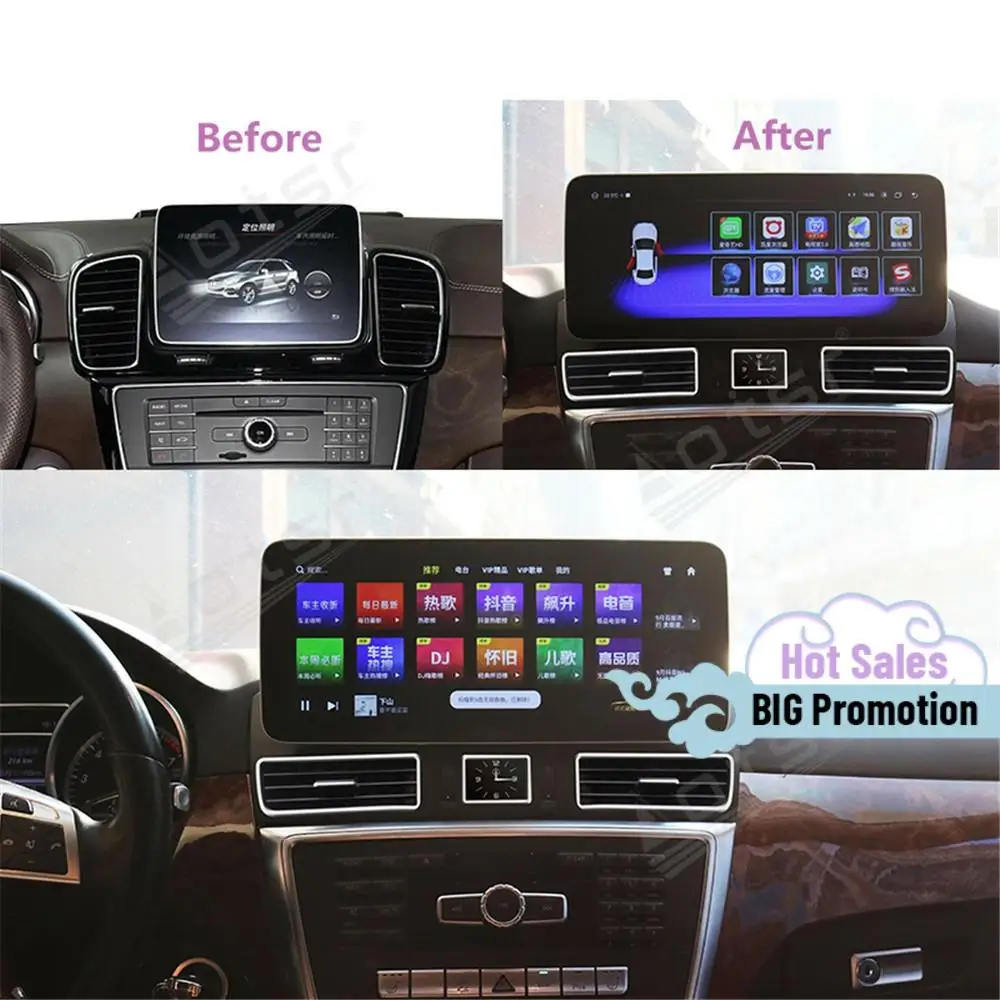 

128G Carplay Android For Mercede Benz GLE 2012 2013 2014 2015 2016 2017 2018 2019 GPS Navi Stereo Audio Radio Receiver Head Unit